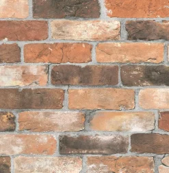 2767-22300 Adams Red Reclaimed Bricks Wallpaper