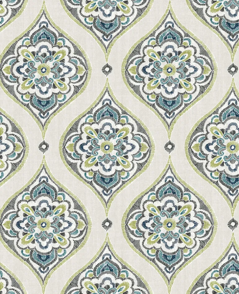 2821-25148 Adele Green Damask Wallpaper