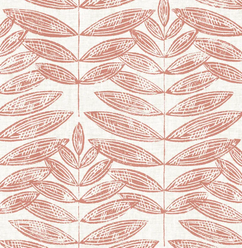 2821-25103 Akira Coral Leaf Wallpaper