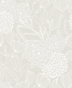 2903-25858 Alannah Bone Botanical Wallpaper