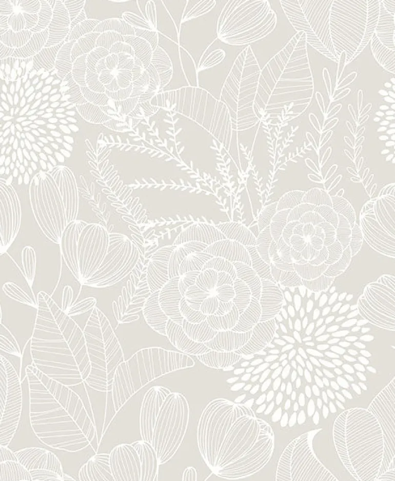 2903-25858 Alannah Bone Botanical Wallpaper