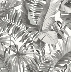 2969-24134 Alfresco Grey Tropical Palm Wallpaper