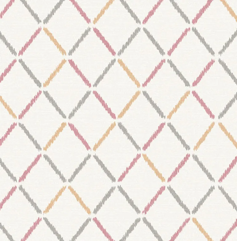 2902-25536 Allotrope Rose Linen Geometric Wallpaper