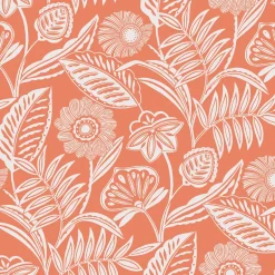 2969-87528 Alma Coral Tropical Floral Wallpaper