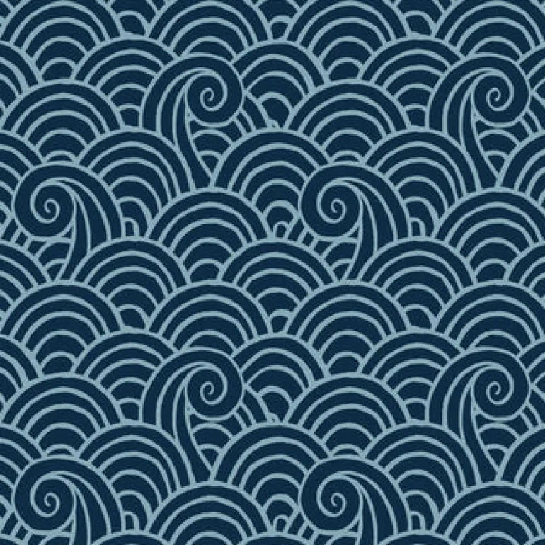 4081-26305 Alorah Navy Wave Wallpaper