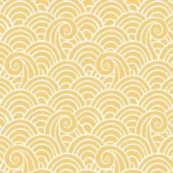 4081-26307 Alorah Yellow Wave Wallpaper