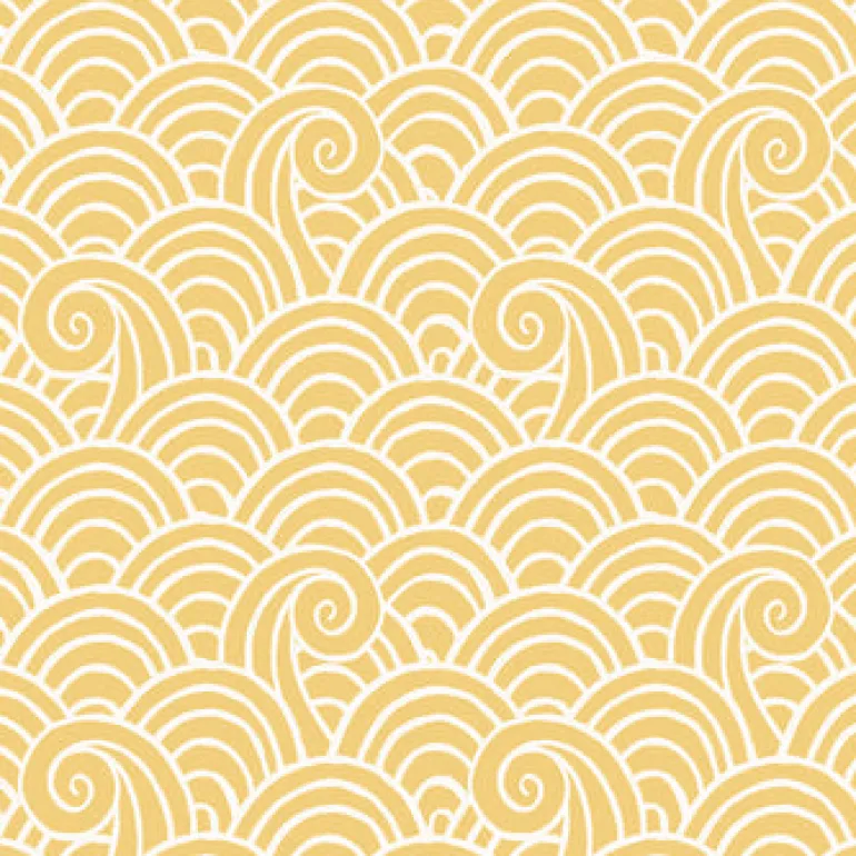 4081-26307 Alorah Yellow Wave Wallpaper