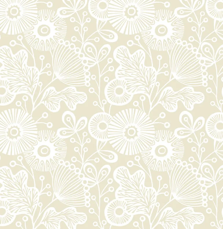 2821-25108 Ana Cream Floral Wallpaper