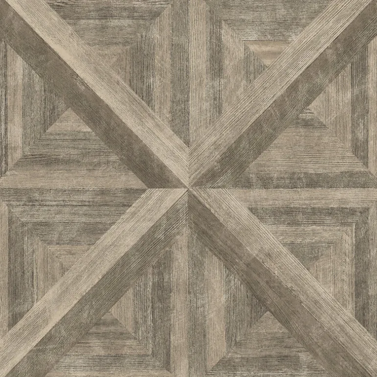 2922-25372 Angeline Brown Geometric Wood Wallpaper