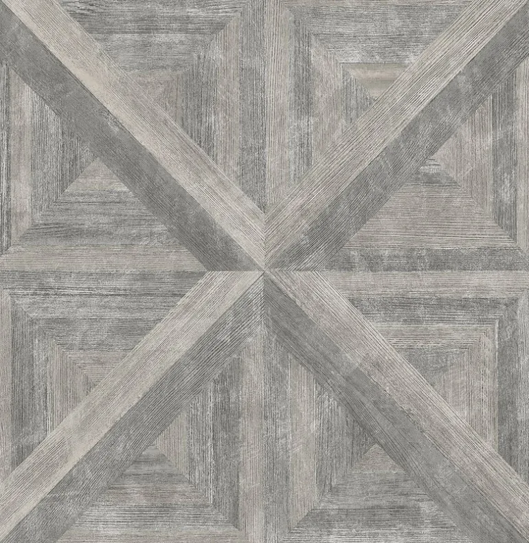 2922-24018 Angeline Taupe Geometric Wood Wallpaper
