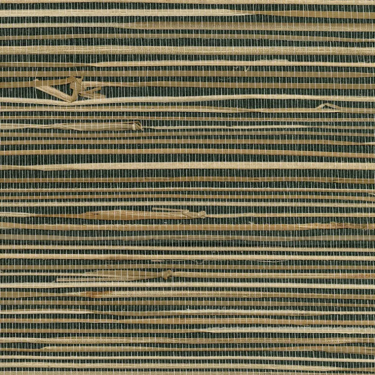 2732-89475 Anhui Black Grasscloth Wallpaper