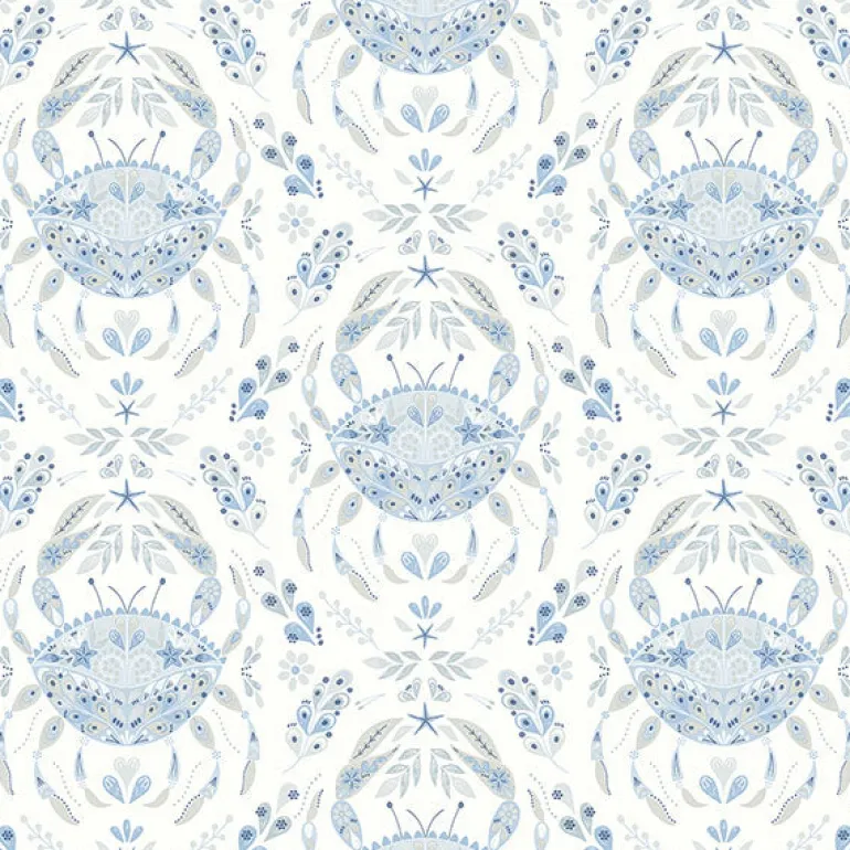 3120-13644 Annapolis Light Blue Crustation Wallpaper