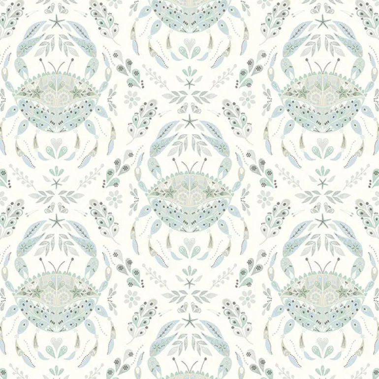 3120-13642 Annapolis Teal Crustation Wallpaper