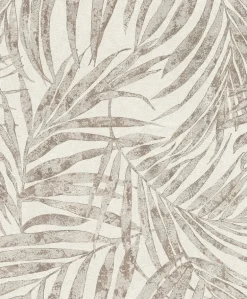 4035-617412 Anzu Pewter Frond Wallpaper