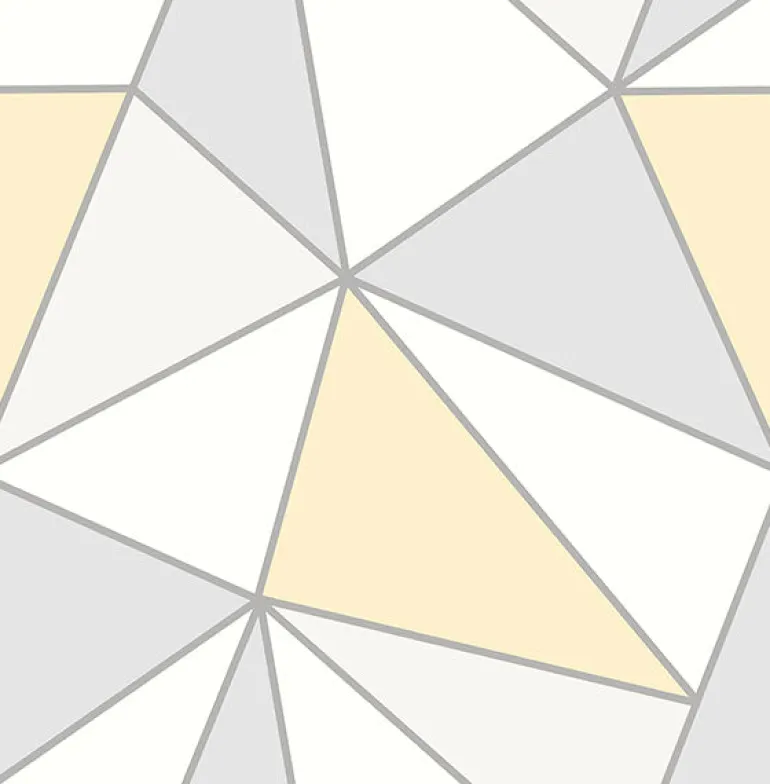 2814-24979 Apex Yellow Geometric Wallpaper