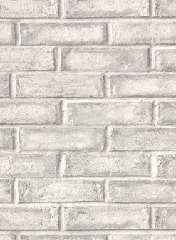 2921-50108 Appleton Grey Faux Weathered Brick Wallpaper