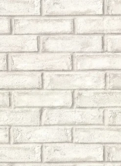 2921-50110 Appleton Off-White Faux Weathered Brick Wallpaper