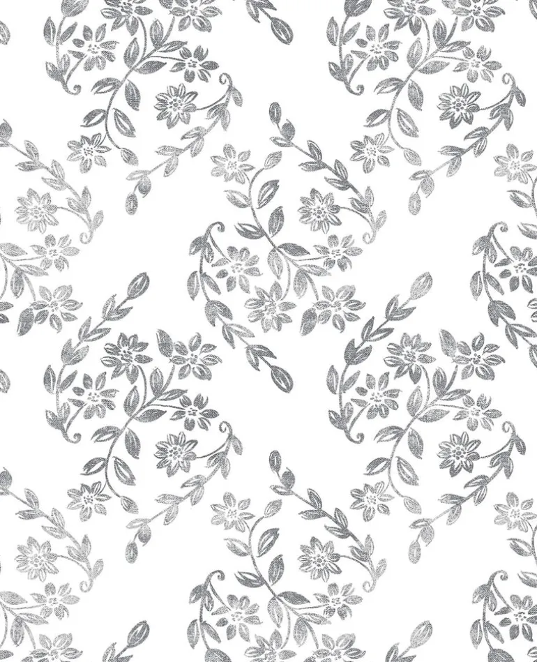 2901-25429 Arabesque Grey Floral Trail Wallpaper