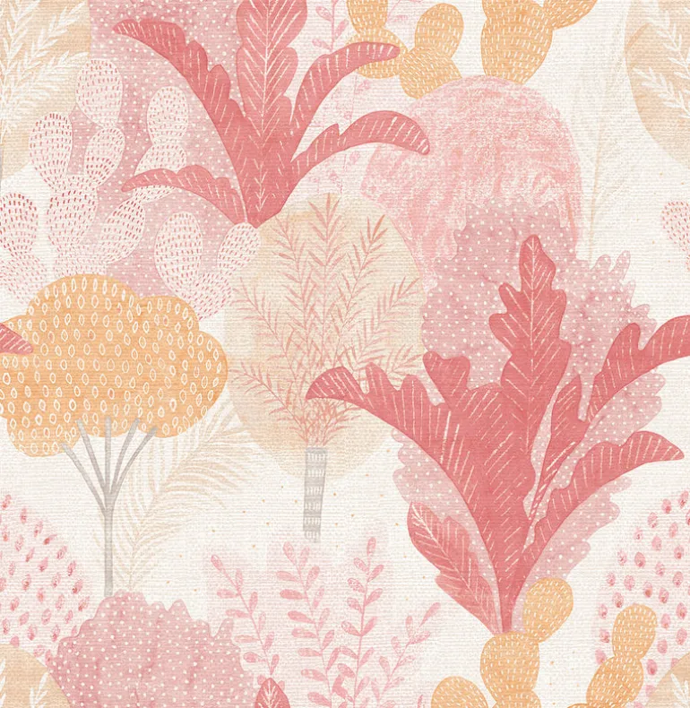 2969-26046 Ari Pink Desert Oasis Wallpaper