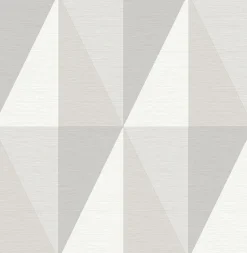 2902-25540 Aspect Grey Geometric Faux Grasscloth Wallpaper