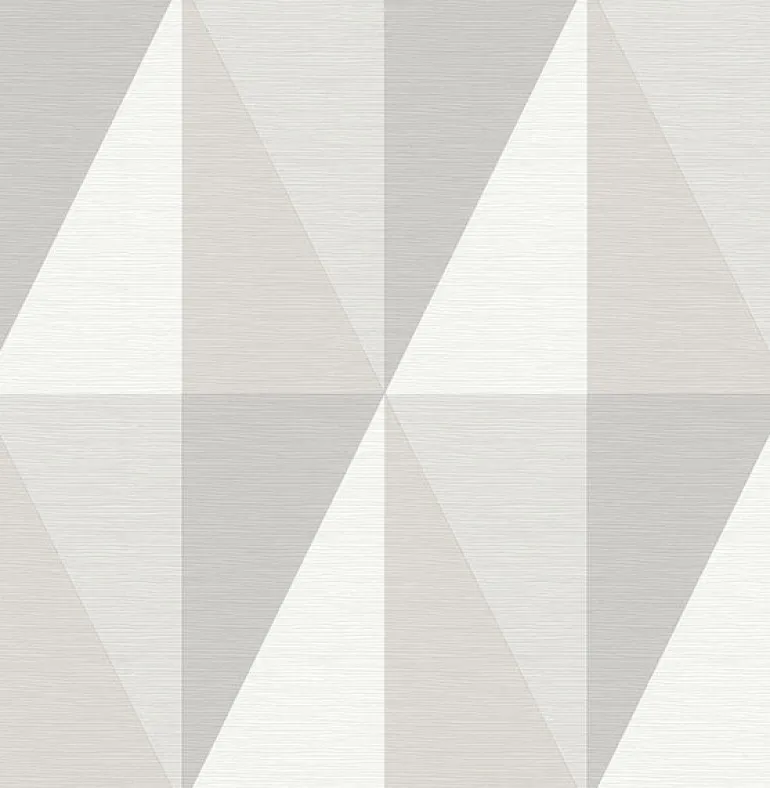 2902-25540 Aspect Grey Geometric Faux Grasscloth Wallpaper
