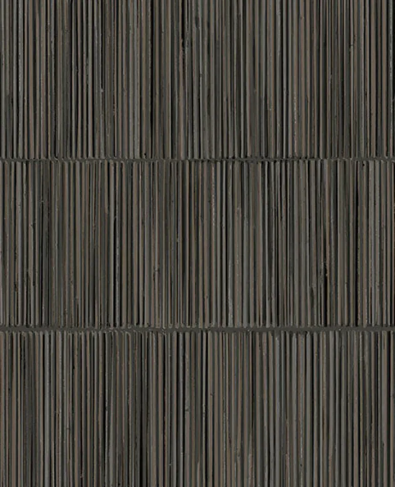 391510 Aspen Charcoal Natural Stripe Wallpaper