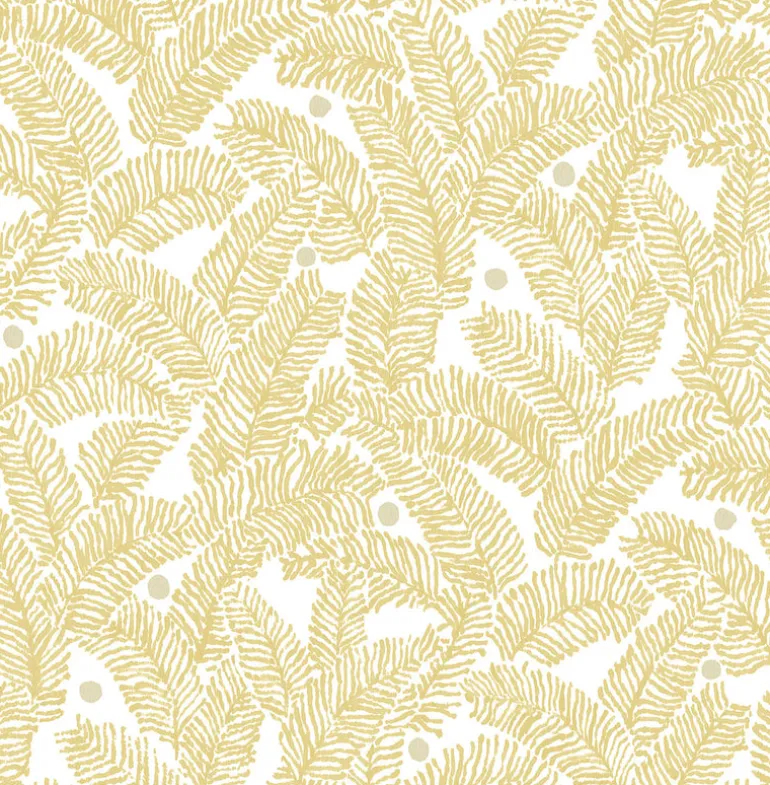 2969-26032 Athina Yellow Fern Wallpaper