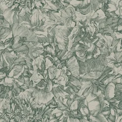 307346 Auguste Green Floral Wallpaper