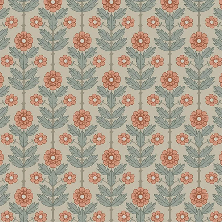2948-28006 Aya Beige Floral Wallpaper