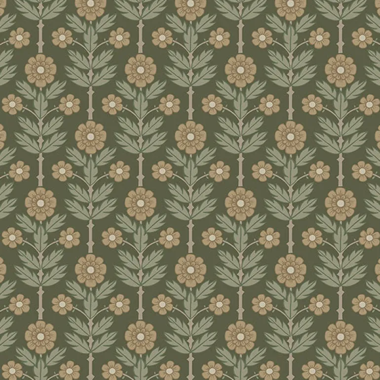 2948-28009 Aya Green Floral Wallpaper