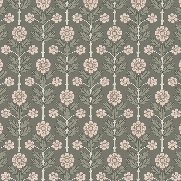 2948-28008 Aya Grey Floral Wallpaper