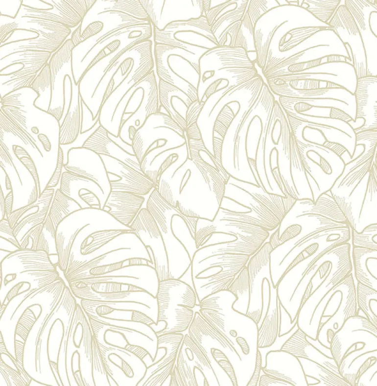 2964-87341 Balboa Gold Botanical Wallpaper