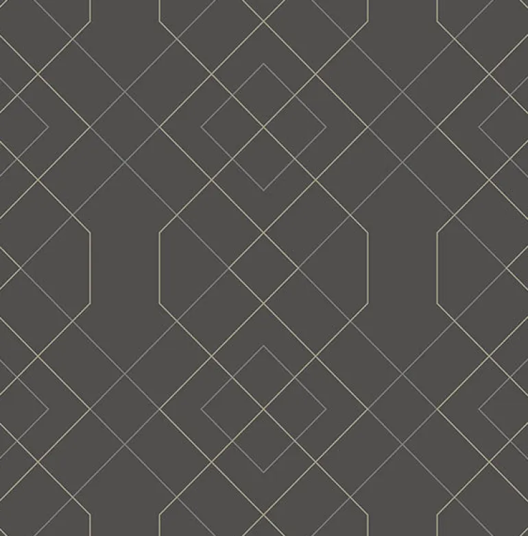 2964-25912 Ballard Grey Geometric Wallpaper