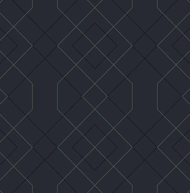 2964-25913 Ballard Indigo Geometric Wallpaper