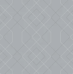 2964-25910 Ballard Pewter Geometric Wallpaper