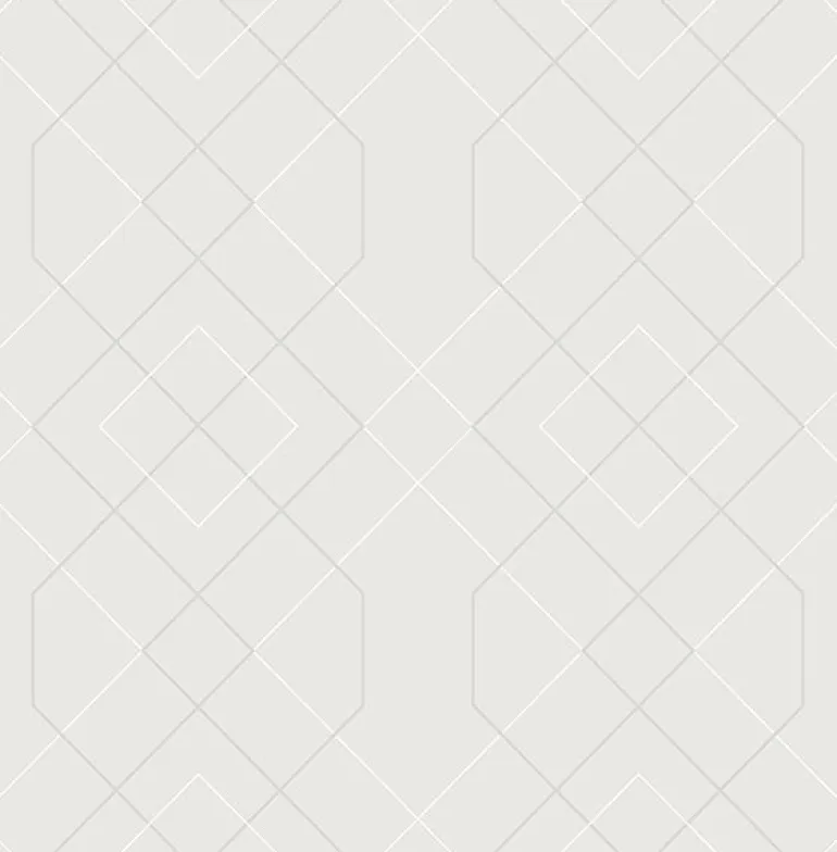 2964-87346 Ballard Silver Geometric Wallpaper