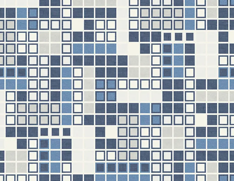 2949-60702 Bantry Blue Geometric Wallpaper
