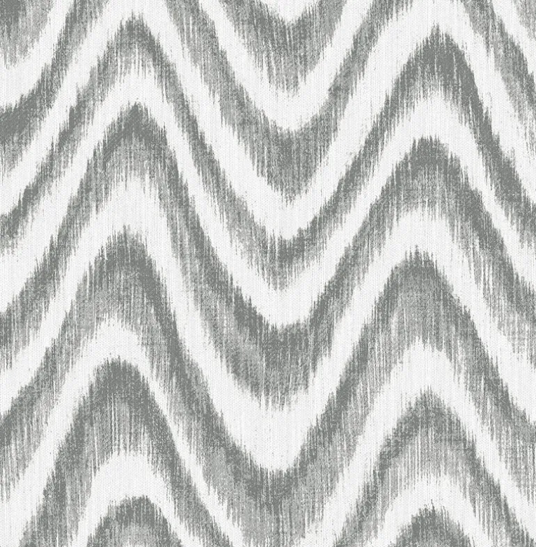 2901-25407 Bargello Grey Faux Grasscloth Wave Wallpaper