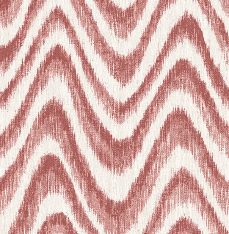 2901-25405 Bargello Red Faux Grasscloth Wave Wallpaper