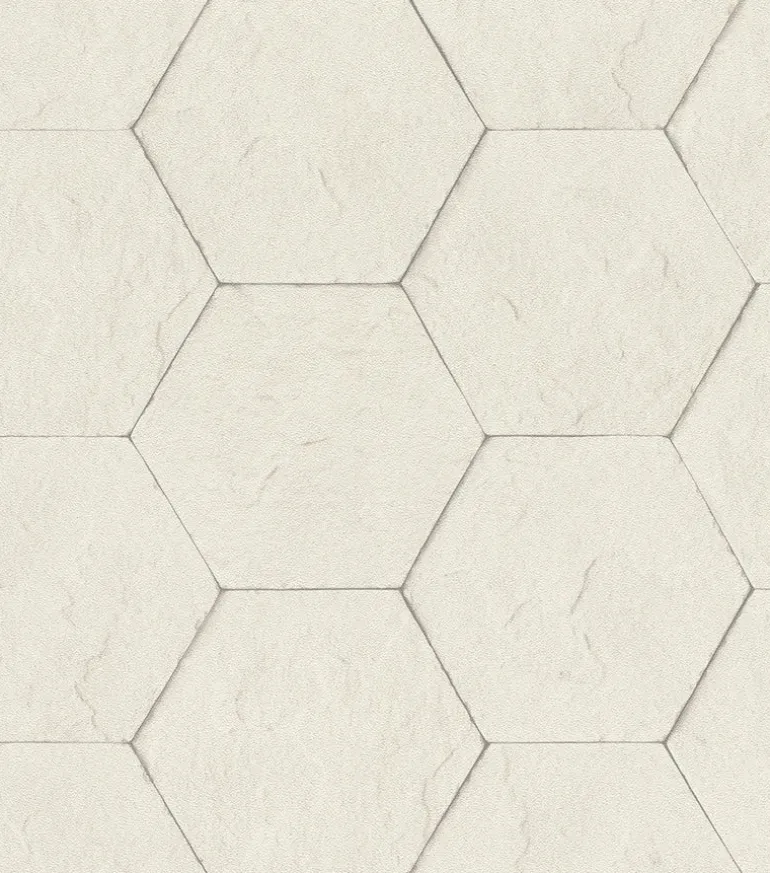 4015-427110 Bascom Dove Stone Hexagon Wallpaper