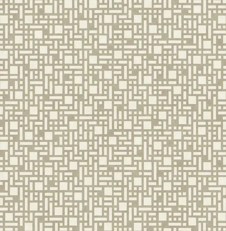 2764-24342 Bento Taupe Geometric Wallpaper