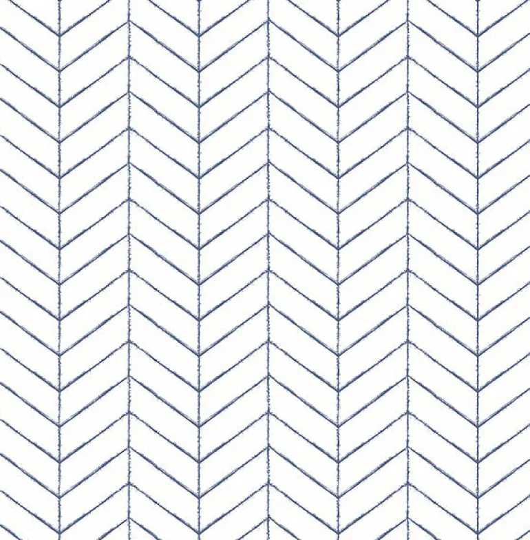 3118-25096 Bison Navy Herringbone Wallpaper