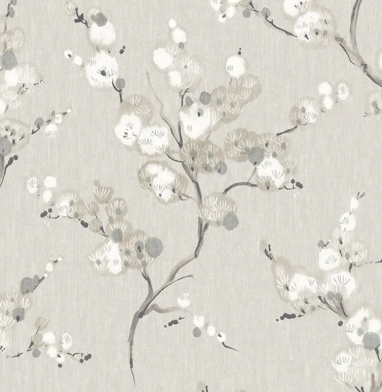 2764-24306 Bliss Taupe Blossom Wallpaper