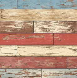 2767-22319 Borough Red Scrap Wood Wallpaper