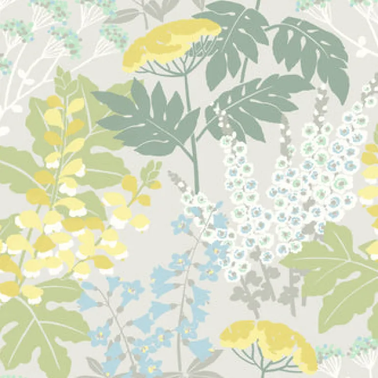 2973-90009 Brie Pastel Forest Flowers Wallpaper