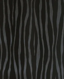 300550 Burchell Black Zebra Flock Wallpaper