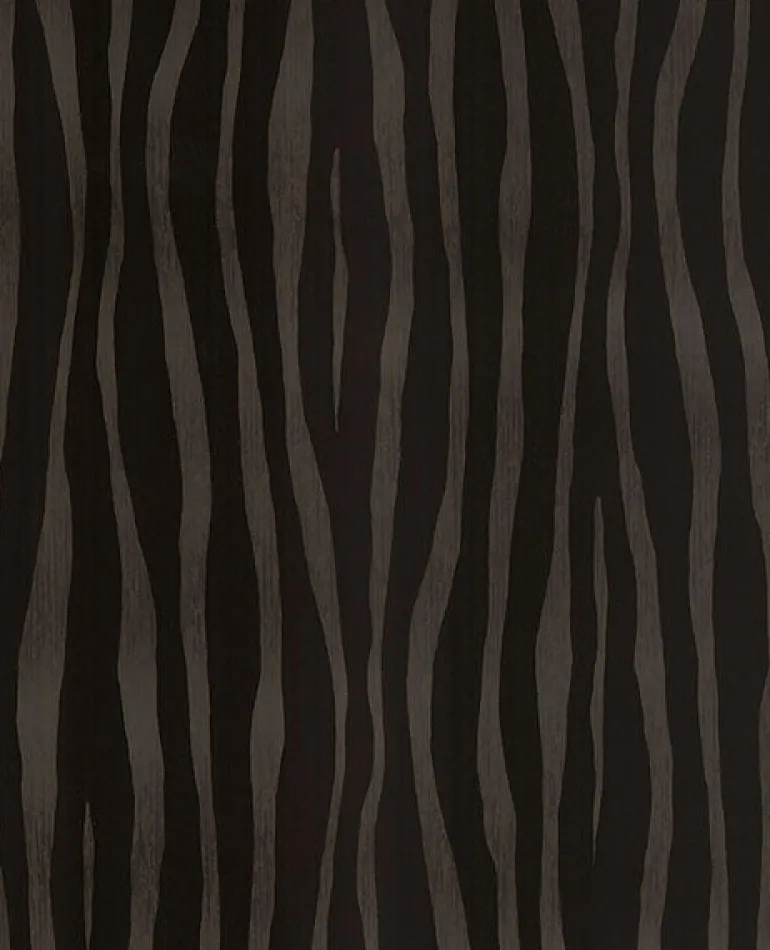 300551 Burchell Chocolate Zebra Flock Wallpaper