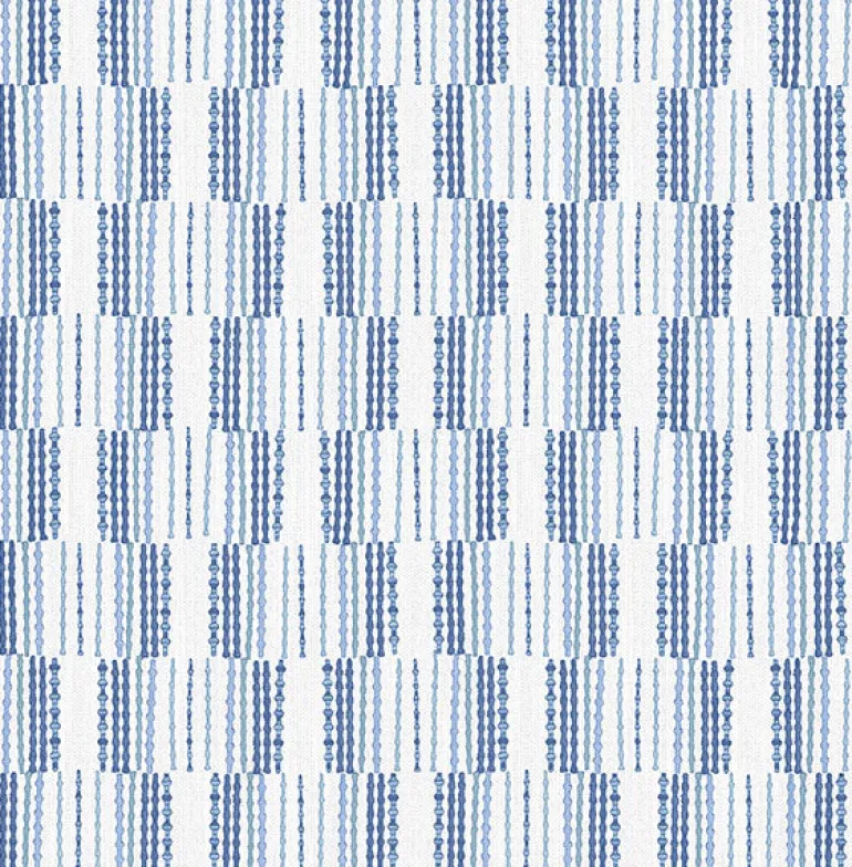 2903-25806 Burgen Blue Geometric Linen Wallpaper