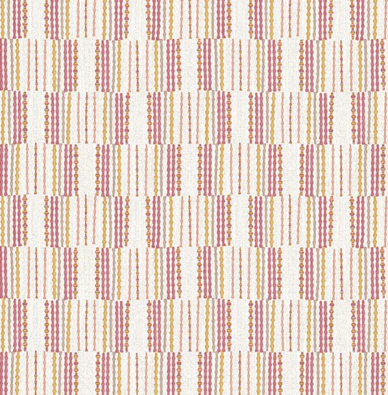 2903-25807 Burgen Orange Geometric Linen Wallpaper
