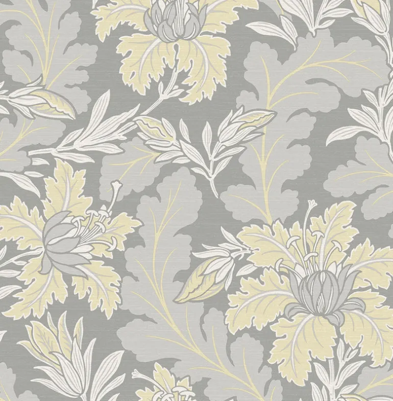 2970-26142 Butterfield Light Grey Floral Wallpaper